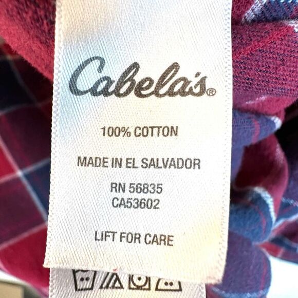 Cabelas Red and Blue Flannel Shirt Women’s XL Read - Picture 5 of 9